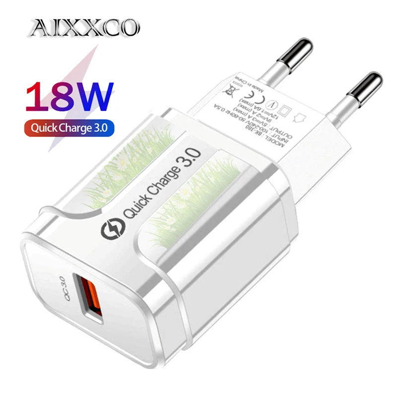 AIXXCO 5V 2A prise ue lumière LED