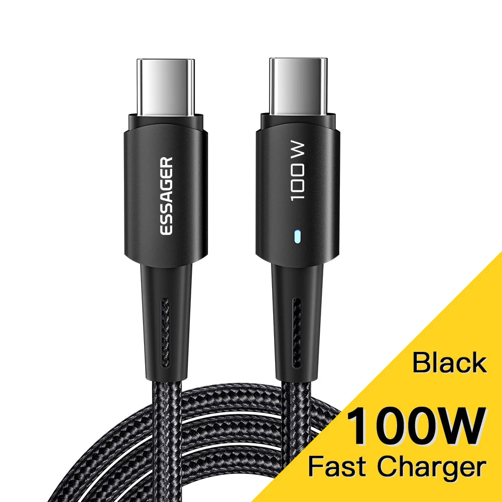 câble USB 6A pour Xiaomi 12Pro Redmi K50 Note 11Pro Black Shark 5Pro