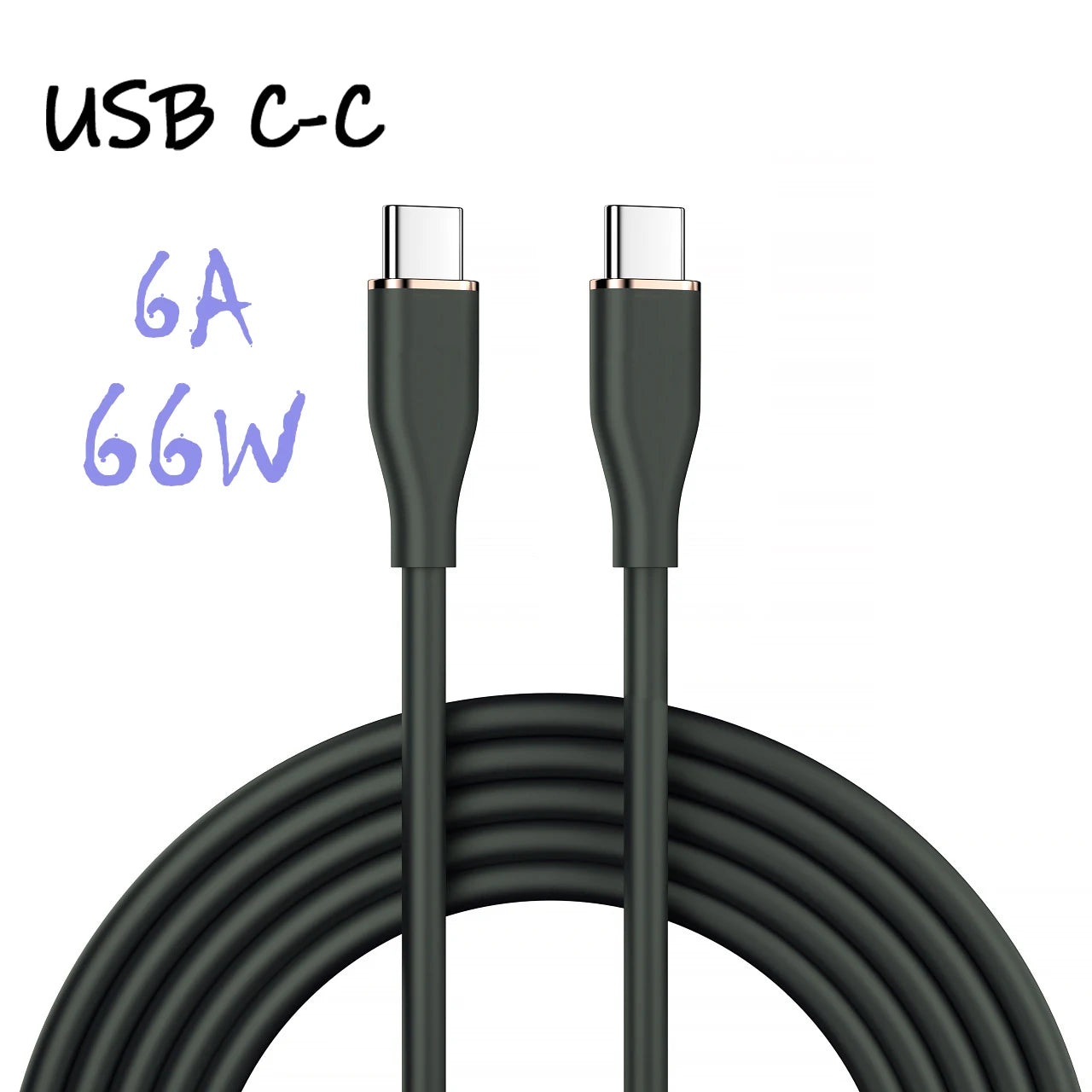 UGOURD câble de charge rapide USB-Type C à C en silicium liquide 66W USB vers C PD 60W 45W 27W