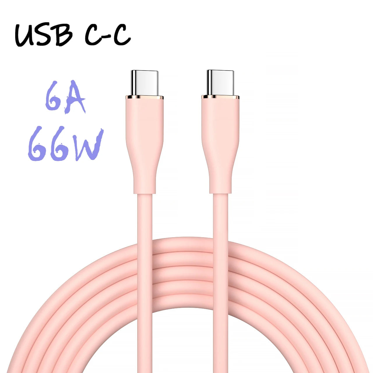 UGOURD câble de charge rapide USB-Type C à C en silicium liquide 66W USB vers C PD 60W 45W 27W