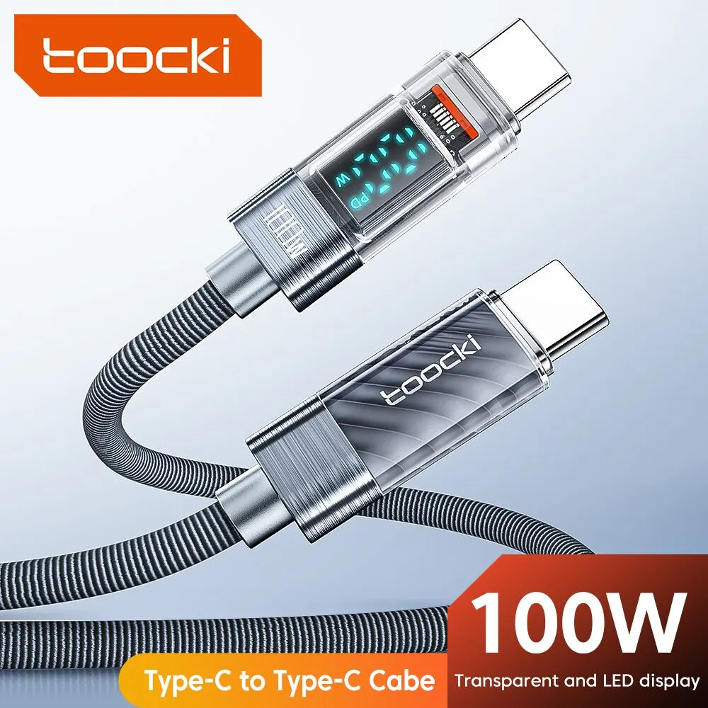Toocki-Câble USB Type-C vers Type-C, 100W