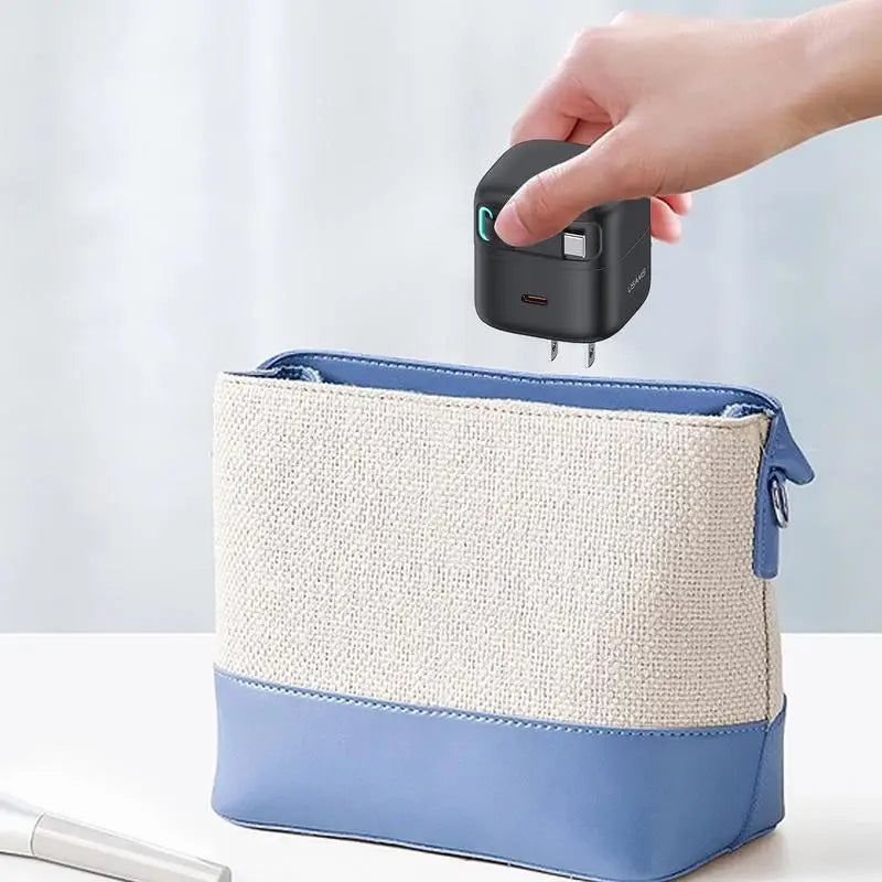 Gan-Chargeur de téléphone portable enfichable de type C, charge rapide, adaptateur de prise de voyage, nuit, PD, 35W