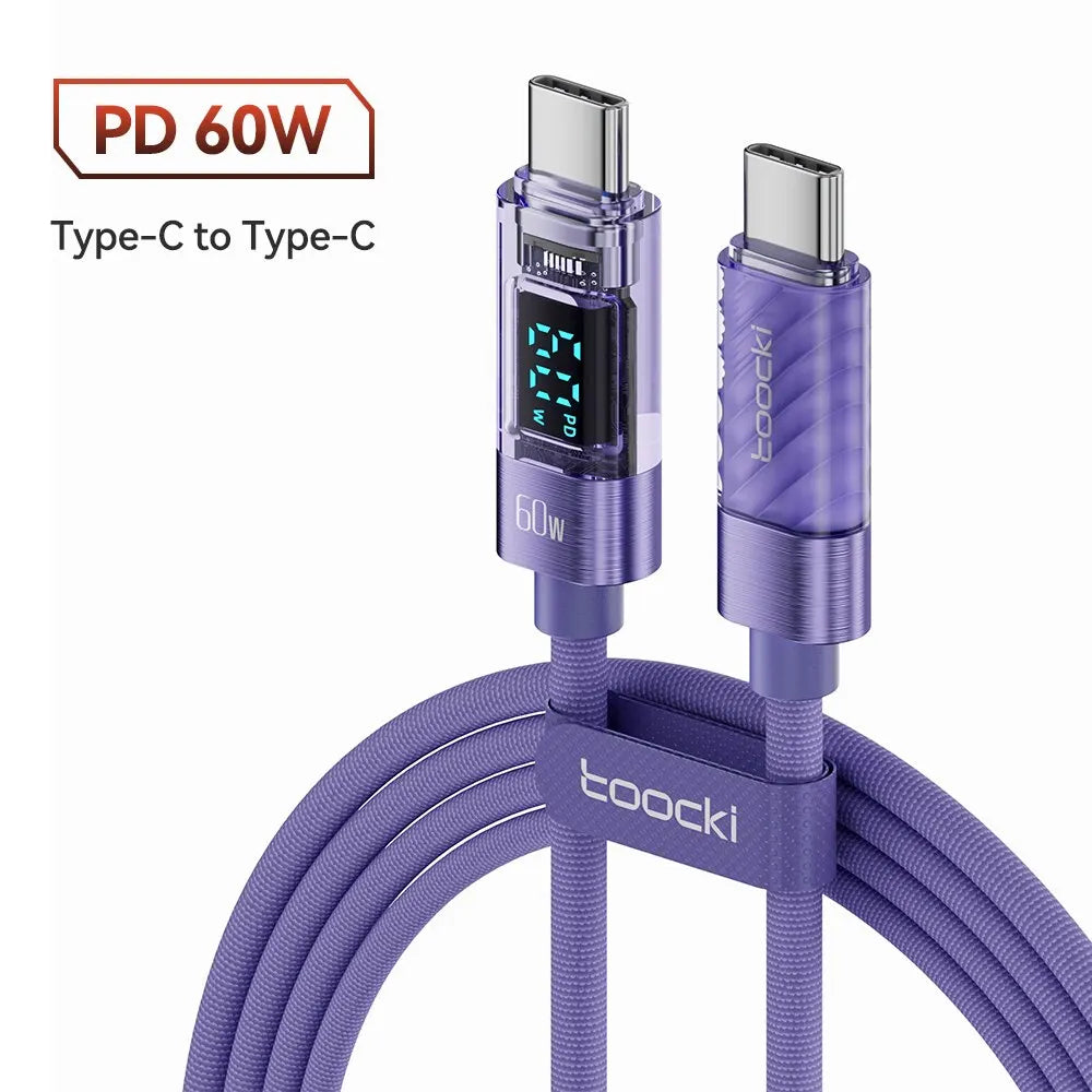 Toocki-Câble USB Type-C vers Type-C, 100W
