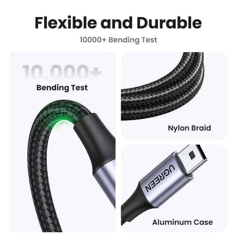 Ugreen – Mini câble USB vers USB, chargement rapide de données