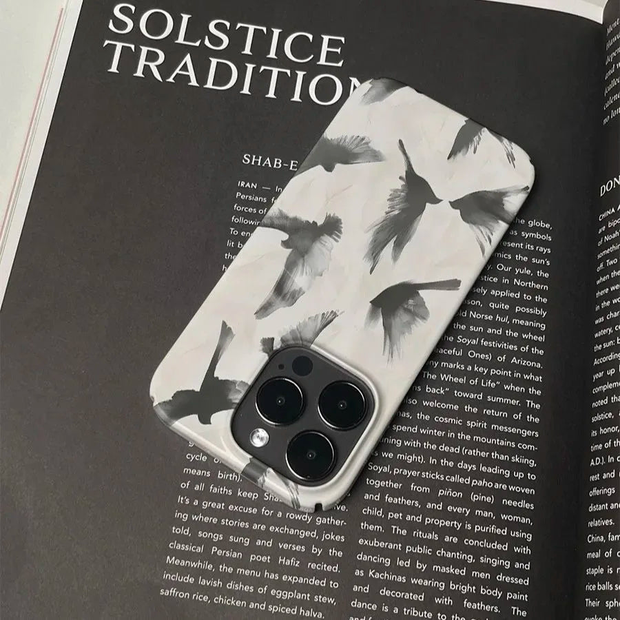 Coque de Iphone créative INS Flying White Pigeon Chic