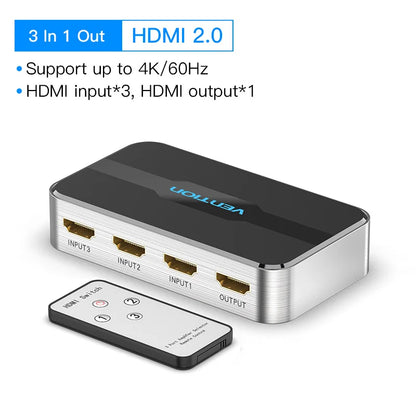 Vention HDMI Splitter 5 en 1 sortie 4K/30Hz HDMI 5x1 3x1