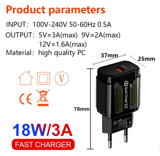 AIXXCO 5V 2A prise ue lumière LED