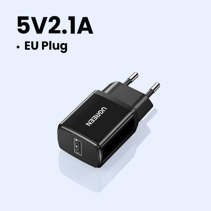 Ugreen 5V 2.1A USB Charger for iPhone X 8 7 iPad Fast Charging EU Wall Adapter for Samsung S9 Xiaomi Mi 8 Mobile Phone