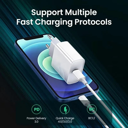 Bloc de chargeur mural USB Type C, charge rapide 20w