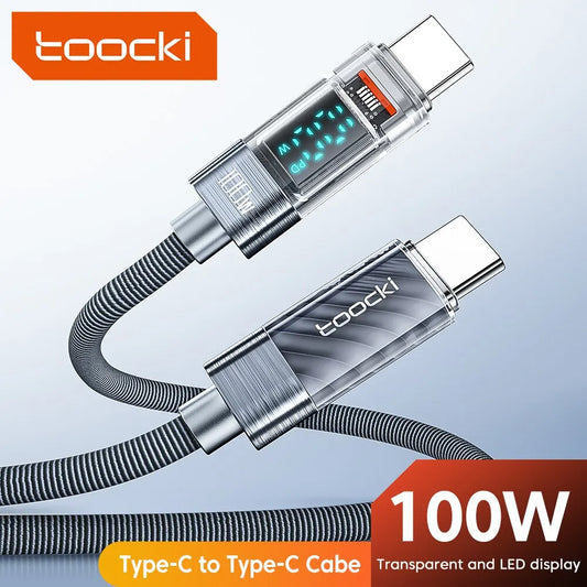 Toocki-Câble USB Type-C vers Type-C, 100W