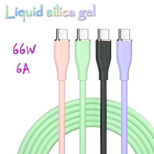 UGOURD câble de charge rapide USB-Type C à C en silicium liquide 66W USB vers C PD 60W 45W 27W