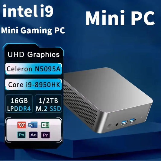 2025 nouveau Windows 11 Intel N5095A/I9-8590HK ordinateur de bureau/à usage domestique BT5.2 Mini PC 16GB 2TB SSD Mini PC de jeu Portable