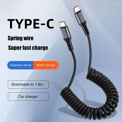 Câble Court à Ressort de 35cm à 180cm, pour Recharge Rapide, 3 à 1 Pièces