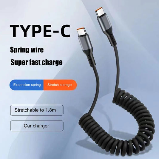 Câble Court à Ressort de 35cm à 180cm, pour Recharge Rapide, 3 à 1 Pièces