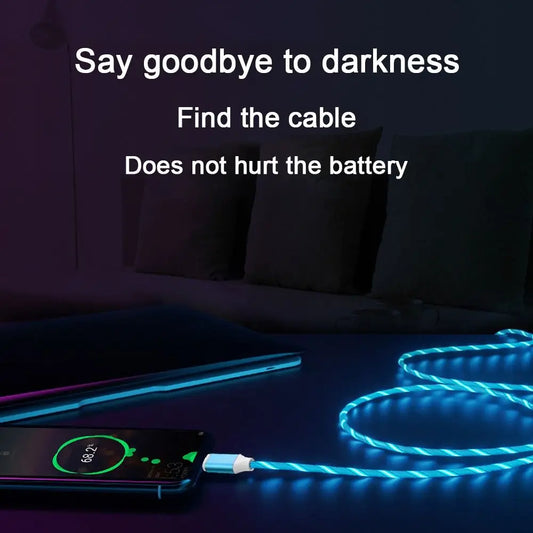LED USB C fil lumineux Type C Charge rapide Micro USB