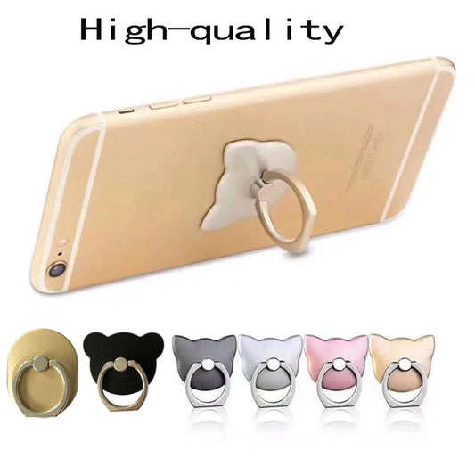 Anneau de doigt de chat Support de téléphone portable prise rotative à 360 degrés rond Smartphone cellule Support de voiture Support accessoires
