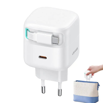 Gan-Chargeur de téléphone portable enfichable de type C, charge rapide, adaptateur de prise de voyage, nuit, PD, 35W